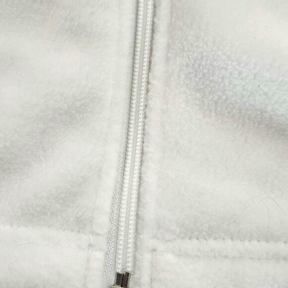 Columbia Warm Fleece Jacket Women's XL - 100% Polyester - White With Collar - Picture 7 of 11